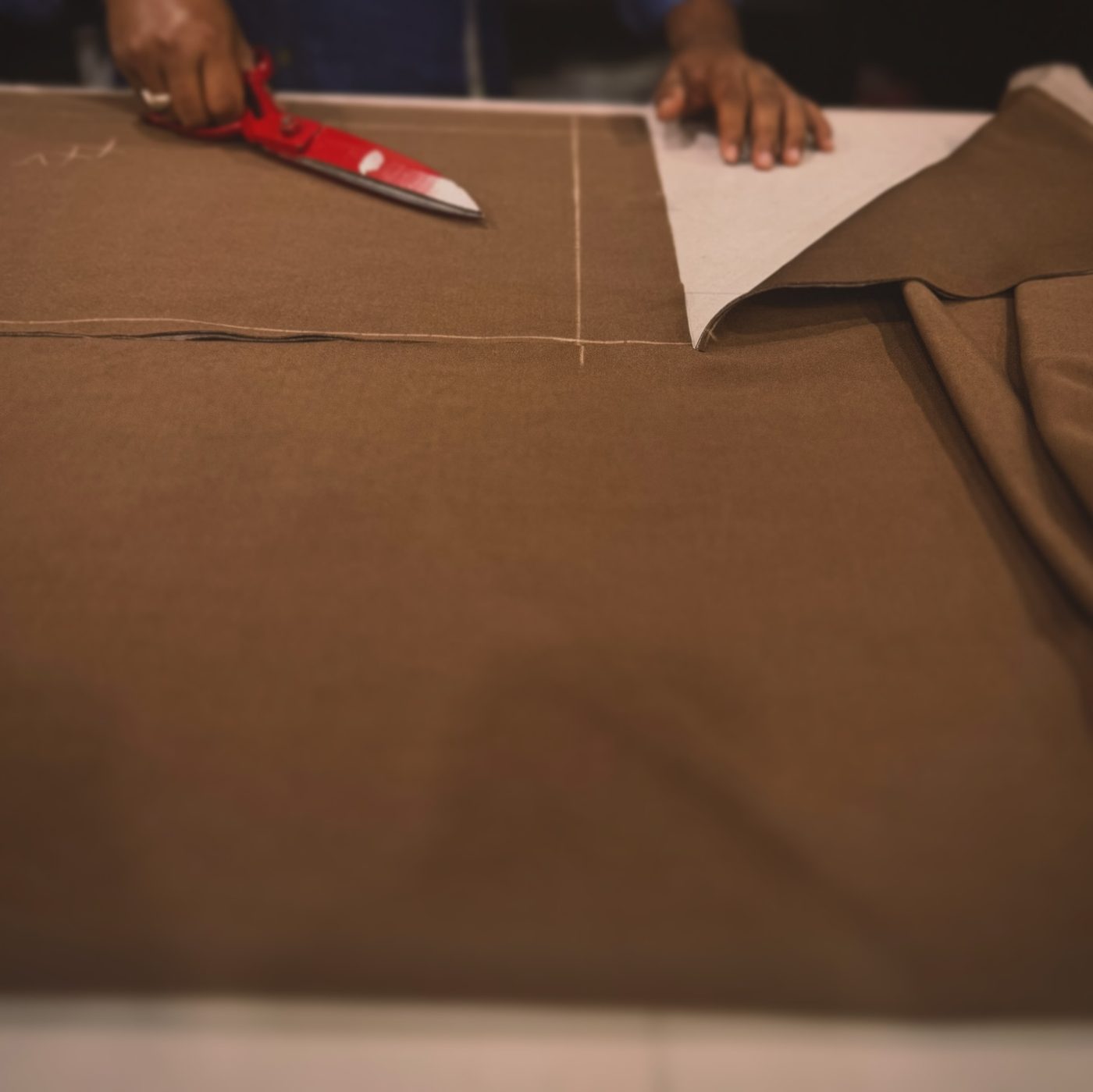 Cutting the fabric